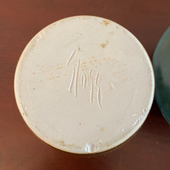 Stoneware Butter Bell by James Sloss Pottery | Teal & Brown | Handmade - Picture 3 of 5